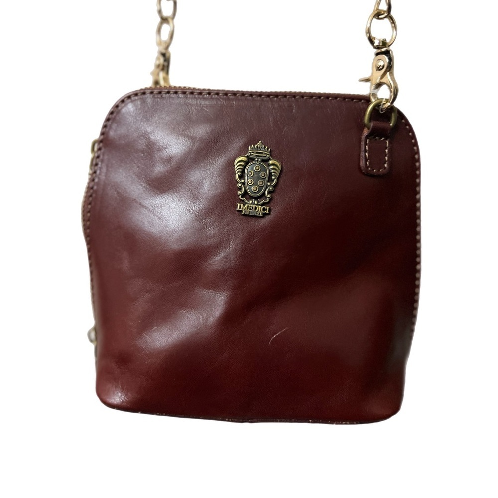 I MEDICI FIRENZE RARE NWT BURGUNDY LEATHER BAG - Made in Italy